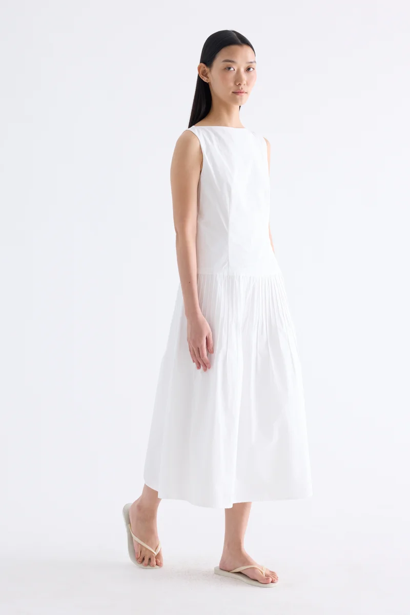 The Editor's Market  Genefer Pleat Waist Dress for Women | Best Price UAE