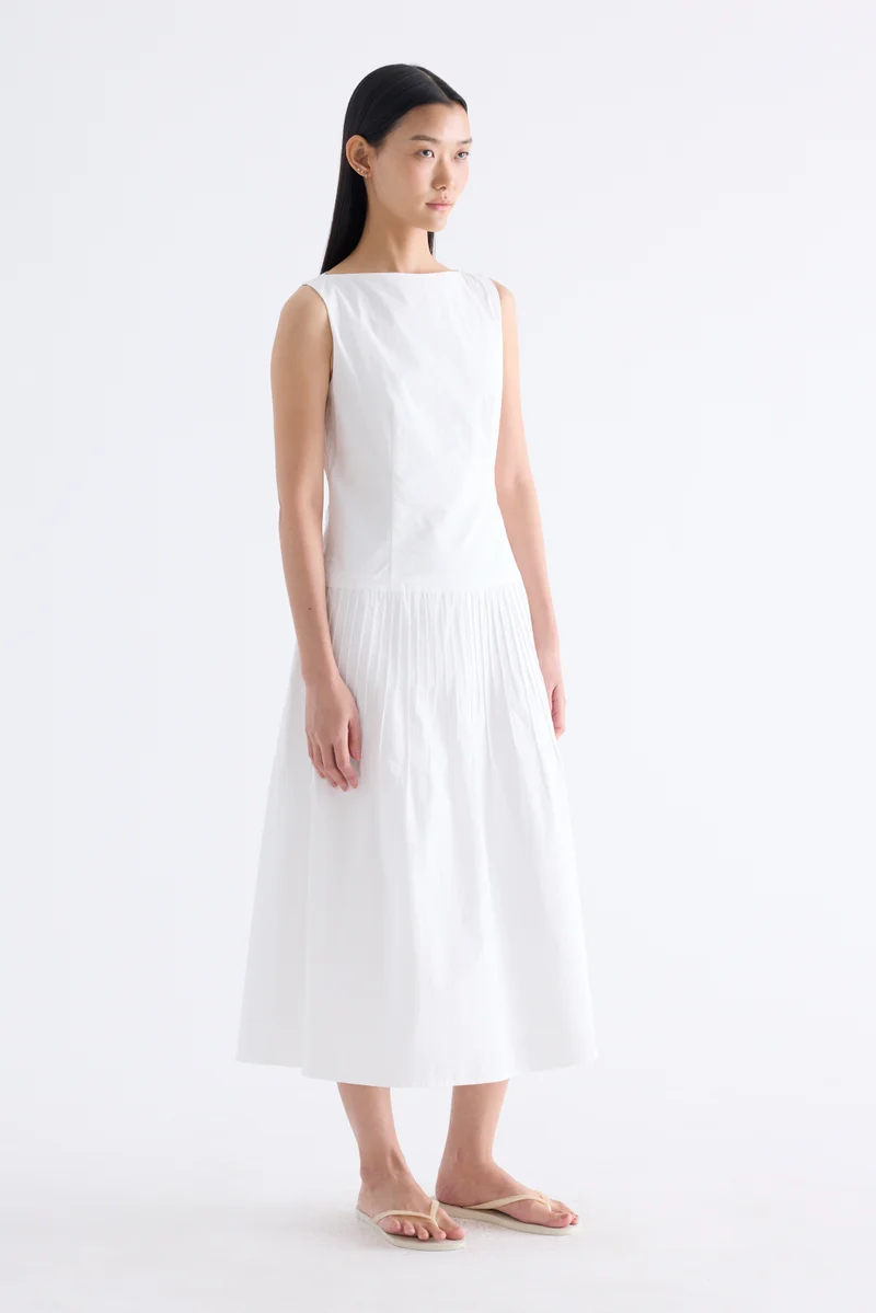 The Editor's Market  Genefer Pleat Waist Dress for Women | Best Price UAE