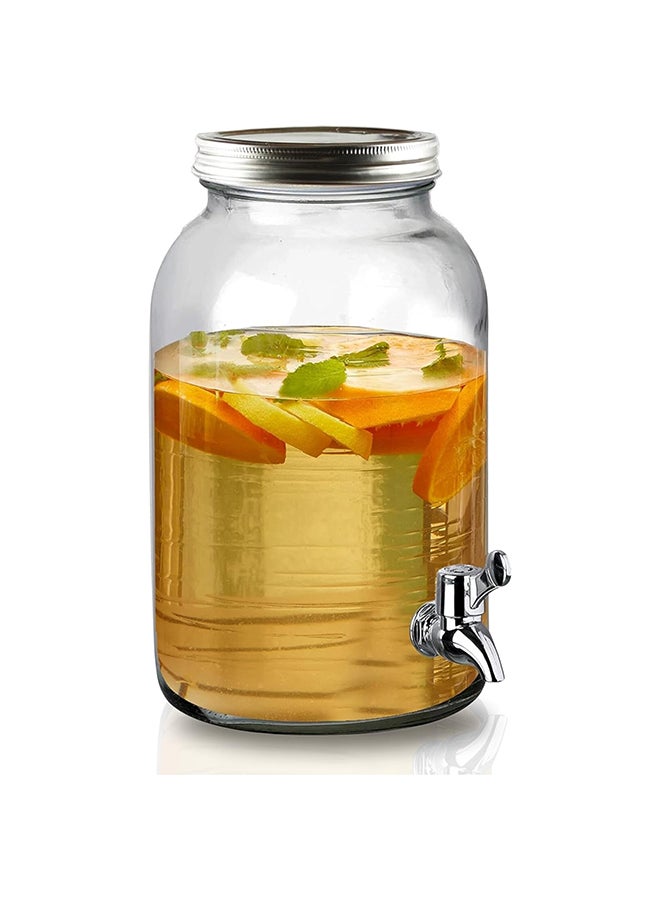 Feelings Glass Beverage Dispenser With Silver Lid 3.25L - Image 1