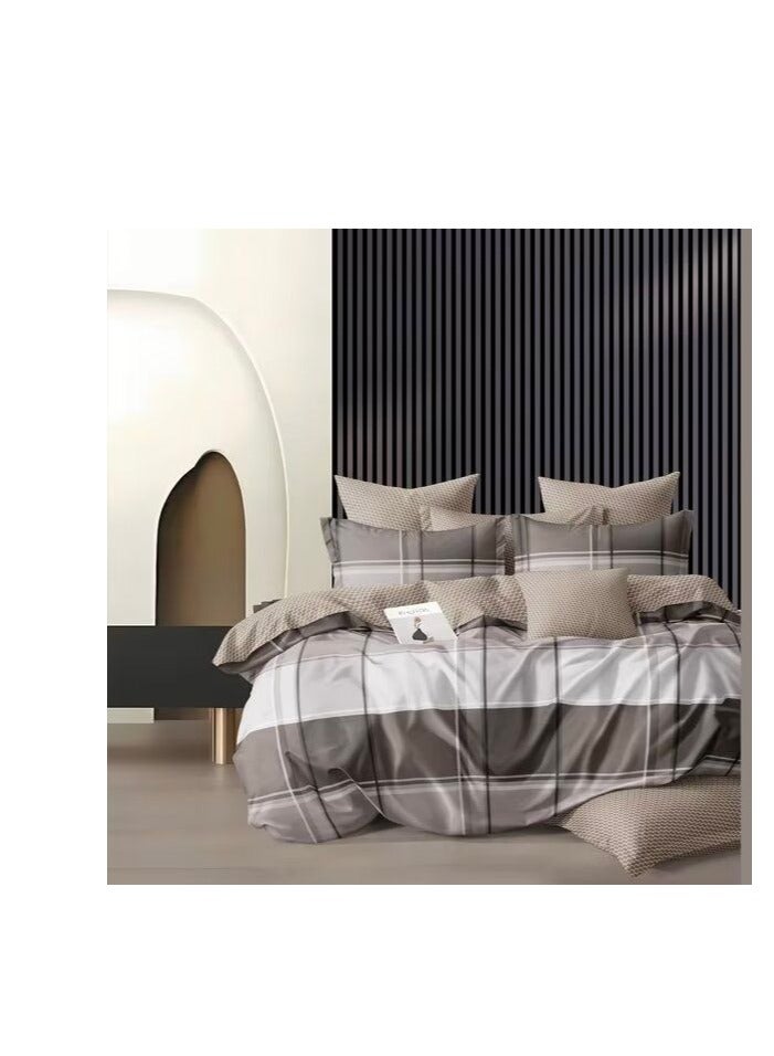 BAIG 4pcs Soft & Breathable Cotton Single Comforter for All Seasons Duvet inserted bedding set 