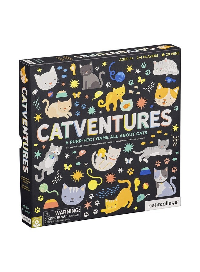 Petit Collage Catventures Board Game for Kids - Fun Cat Board Game for 2-4 Players, Made from Recycled Materials and Vegetable-Based Inks - Makes a Great Gift for Cat Lovers - Image 2