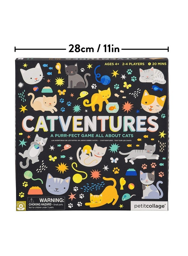Petit Collage Catventures Board Game for Kids - Fun Cat Board Game for 2-4 Players, Made from Recycled Materials and Vegetable-Based Inks - Makes a Great Gift for Cat Lovers - Image 4