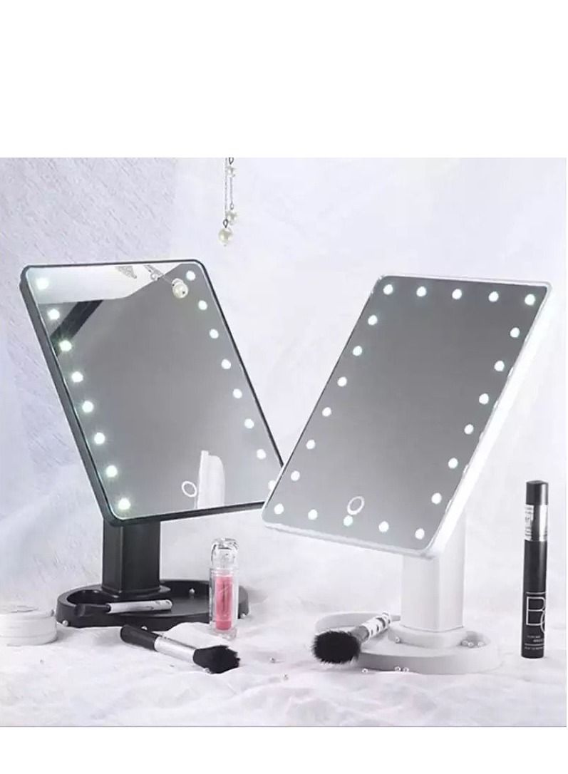 أيديا وركس مرآة محمولة لمستحضرات التجميل مع مصابيح LED  اسود - Image 4