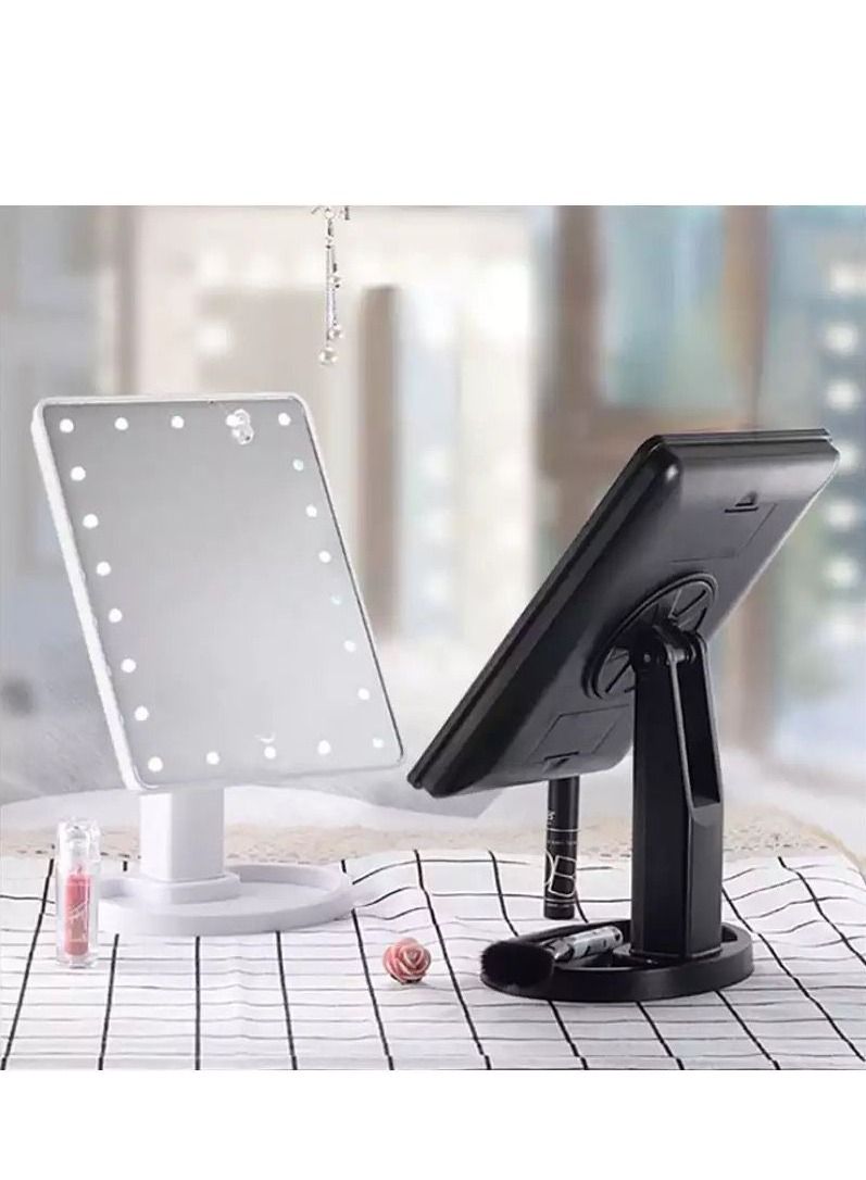 أيديا وركس مرآة محمولة لمستحضرات التجميل مع مصابيح LED  اسود - Image 5