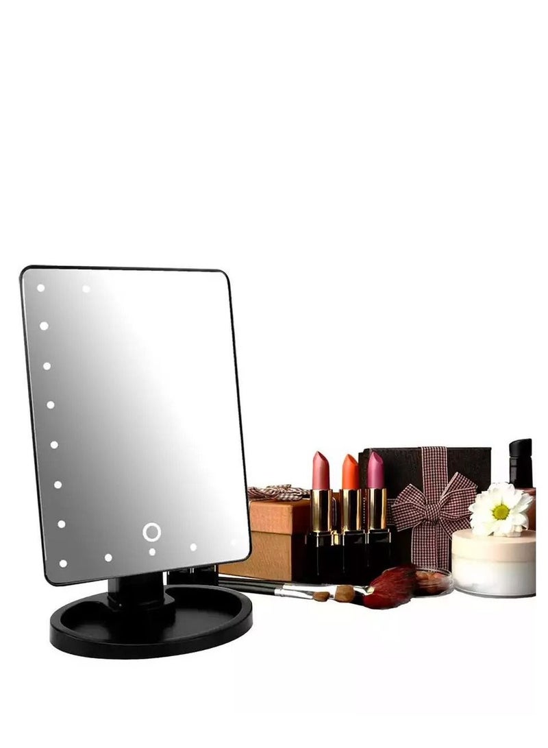 أيديا وركس مرآة محمولة لمستحضرات التجميل مع مصابيح LED  اسود - Image 3