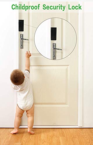 TOYFUL Door Reinforcement Lock with 4 Screws, Home Security Door Lock Stop for Toddler, Childproof Door Lock Night Lock Withstand 800 Lbs Black - Image 5