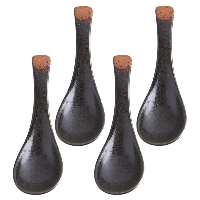 Ceramic Soup Spoons Set of 4 Food Grade Porcelain for Ramen Pho Noodles Home Restaurant Use - Image 2