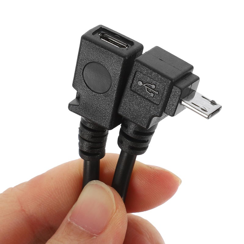 2 Pack Micro USB Right Angle Charger Cable Upward Downward Bend for Travel - Image 4