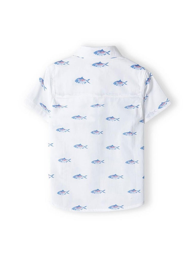 MINOTI Kids Boys Short Sleeve Shirt with All Over Print - Image 3