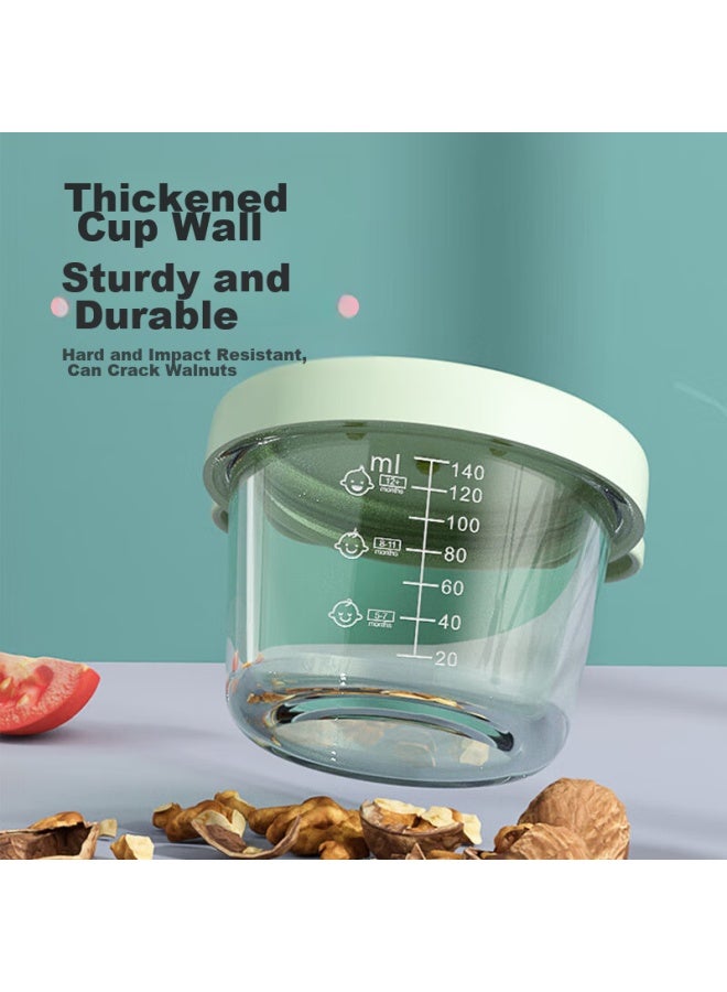 Bao Shi Baoshi Baby Food Storage Containers, Glass, For Infants, Airtight, Steamable, Divided, Freezable, Sealed Molds , 2-piece Set - Image 3
