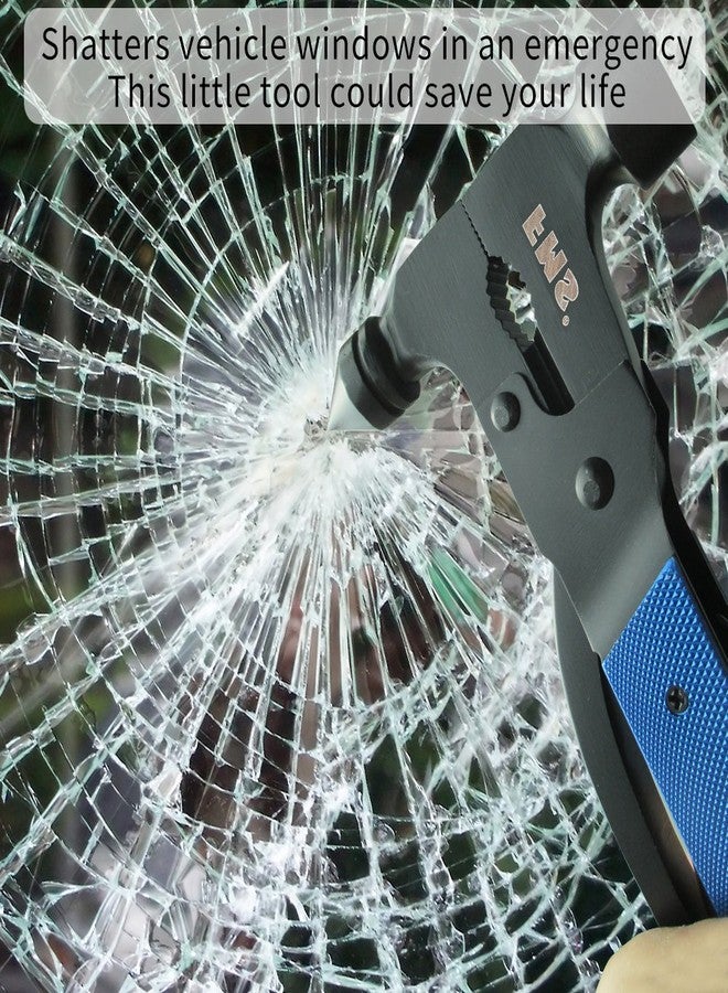 FMS 13-in-1 Stainless Steel Hammer Multitool, Gifts for Dad, Gifts for Men, Mens Gifts for Him, Husband, Grandpa, Gifts for Dad, Portable Multi-functional Hammer Kit with Nylon Belt Pouch - Image 2