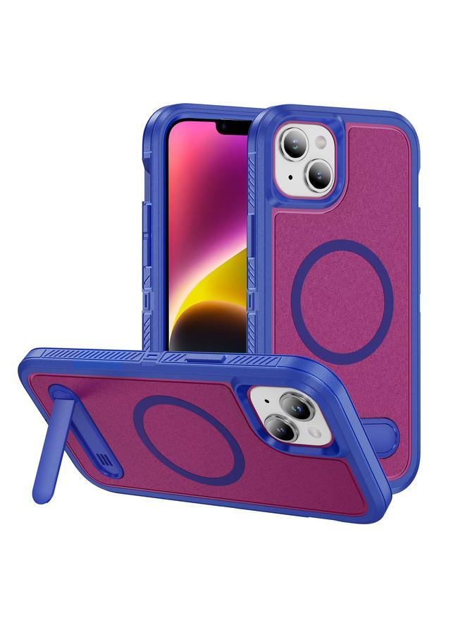 S-TOP Case For iPhone 14 Plus Guard MagSafe Holder Matte PC Hybrid TPU Phone Case - Image 1
