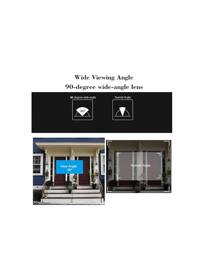ماركة غير محددة - كاميرا باب رقمية Splenssy – شاشة LCD 2.8 بوصة مع رؤية ليلية، تصوير صور، وذاكرة مدمجة لأمان المنزل - Image 1