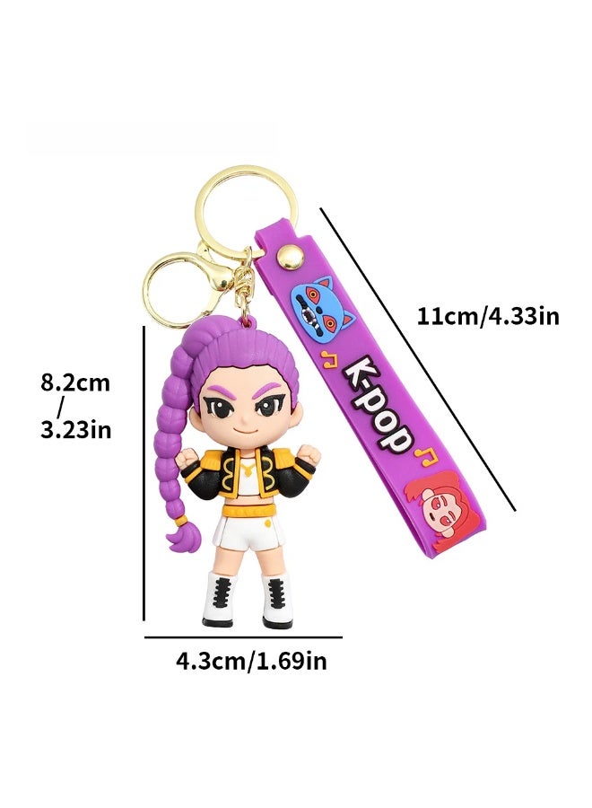 general KPop Demon Hunters Cute Keychain Pendant Gift for Family and Friends - Image 3