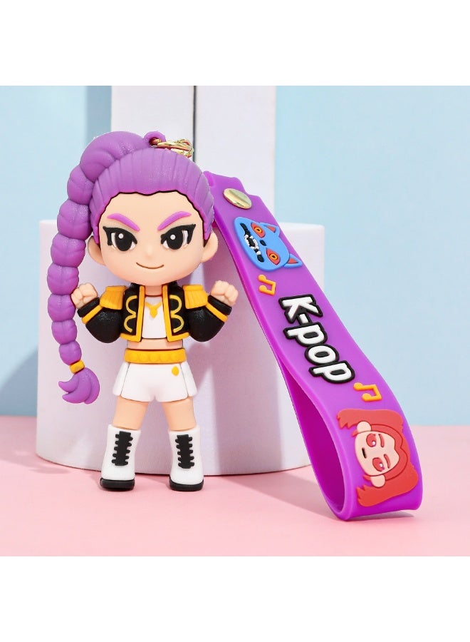 general KPop Demon Hunters Cute Keychain Pendant Gift for Family and Friends - Image 1