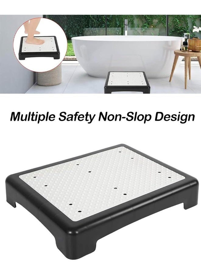 DUNISO Adult One Step Stool, Non-slip Mobile Step Stool for Indoor and Outdoor, Portable Anti-fall Safety Platform for Elderly, Suitable for High-rise Stairs (55*40*9.5cm) Shower Bed Car Stairs Outdoor, Black  - Image 4