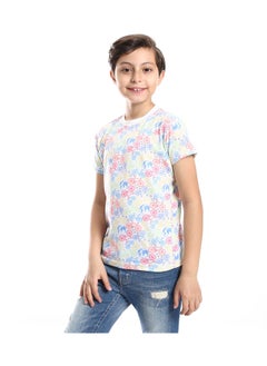 Andora Cotton Round Neck Short Sleeve T-Shirt For Boy _White  - Image 4