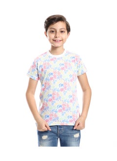 Andora Cotton Round Neck Short Sleeve T-Shirt For Boy _White  - Image 5