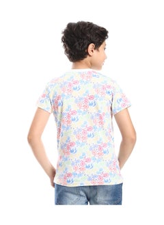 Andora Cotton Round Neck Short Sleeve T-Shirt For Boy _White  - Image 3