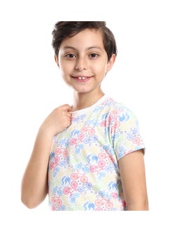 Andora Cotton Round Neck Short Sleeve T-Shirt For Boy _White  - Image 2
