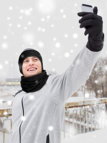 BBTO 6 Pieces Fleece Ear Warmers Headband Winter Neck Gaiter (Black) - Image 5