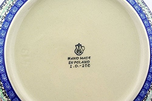 Polish Pottery Gallery Polish Pottery Baker - Round with Handles - 8" - Maraschino - Image 4