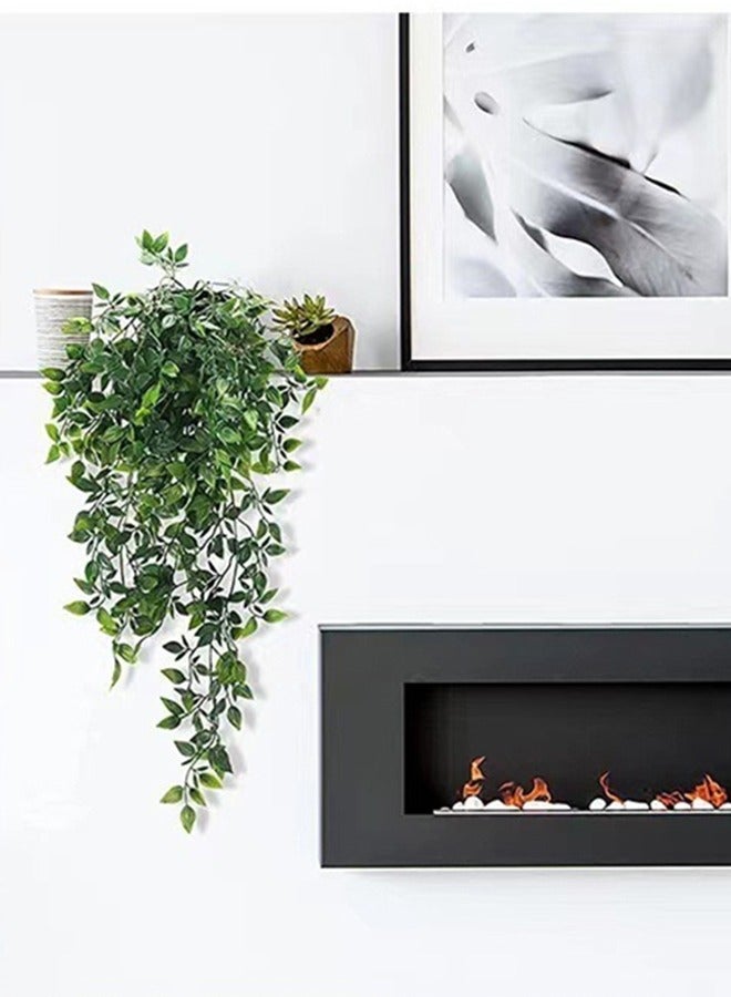 YELIN Artificial Hanging Mandala Vine Plant in Pot with Realistic Faux Leaves Eco-Friendly Fake Hanging Plant with Pot Decor for Home and Office Indoor and Outdoor Garden Shelf - Image 3