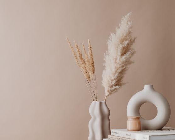FreakwayWhite Ceramic Donut VaseFlower Vase Pampas Grass VaseVase Home Decor CentrepieceDecor Showpiece 6 Inches Pack of 2 - Image 2