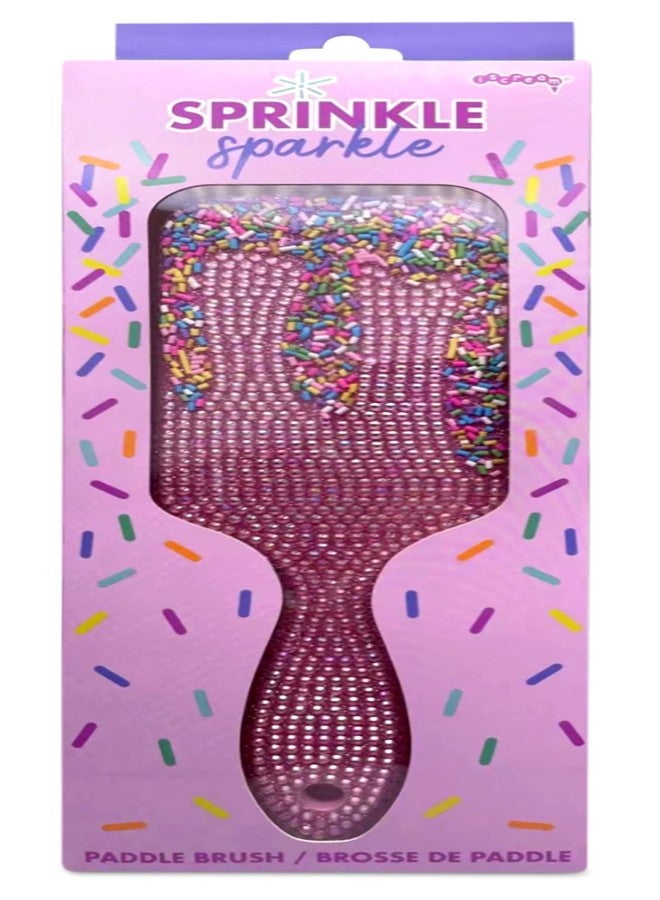 iscream Sprinkle Sparkle 9" Nylon Bristle Brush for Wet or Dry Hair with Shiny Embellishments - Image 3