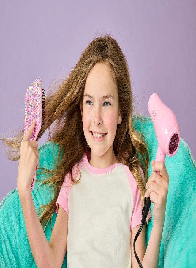 iscream Sprinkle Sparkle 9" Nylon Bristle Brush for Wet or Dry Hair with Shiny Embellishments - Image 4