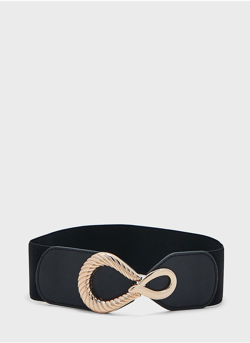 ELLA - Statement Buckle Elastic Waist Belt - Image 1