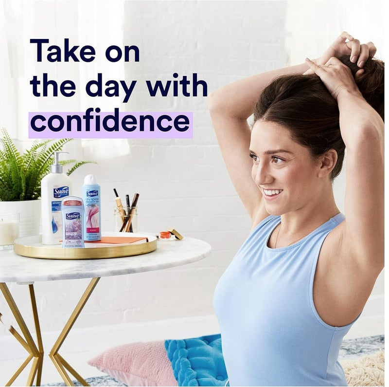 Suave Sweet Pea & Violet Anti-Staining Invisible Solid Antiperspirant Deodorant 74g | 48HR Sweat & Odor Protection | No White Marks | Fresh Floral Scent | Women Deodorant Stick - Image 3