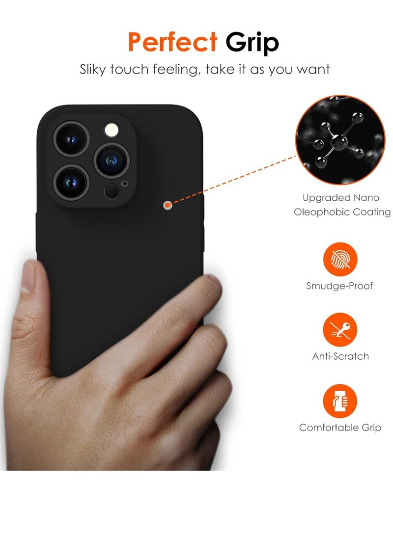 ELTRAZONE Camera Protection Case for iPhone 14 Pro Max 6.7" [Military Grade Shockproof], 1 Phone Case + 2 Tempered Glass Screen Protector, 3 in 1 Protective Back Slim Cover-Black - Image 4