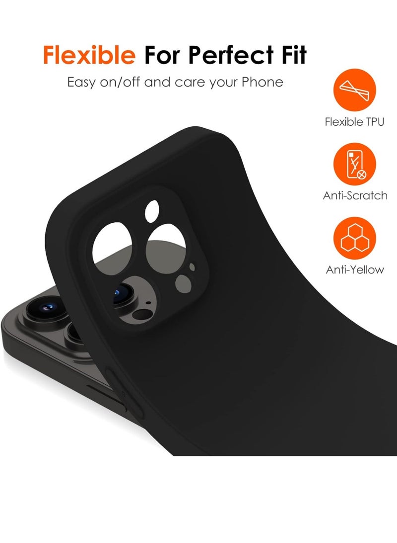 ELTRAZONE Camera Protection Case for iPhone 14 Pro Max 6.7" [Military Grade Shockproof], 1 Phone Case + 2 Tempered Glass Screen Protector, 3 in 1 Protective Back Slim Cover-Black - Image 3