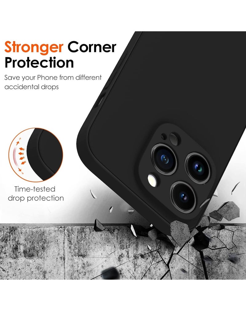 ELTRAZONE Camera Protection Case for iPhone 14 Pro Max 6.7" [Military Grade Shockproof], 1 Phone Case + 2 Tempered Glass Screen Protector, 3 in 1 Protective Back Slim Cover-Black - Image 2