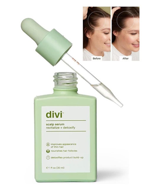 Scalp Serum with Revitalize and Detoxify 30ml, Improves Appearance of Thin Hair, Nourishes Hair Follicles, Detoxifies Product Build Up for Man and Women, Promotes Healthy Scalp and Fuller