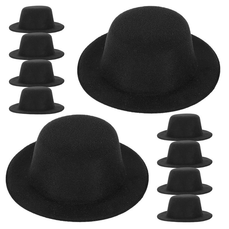 20pcs Mini Top Hat: Miniature Tiny Formal Hats Felt for Crafts Snowman Bear Doll Toy Animals Accessories Party Ornaments Inner 4.5 cm - Image 3