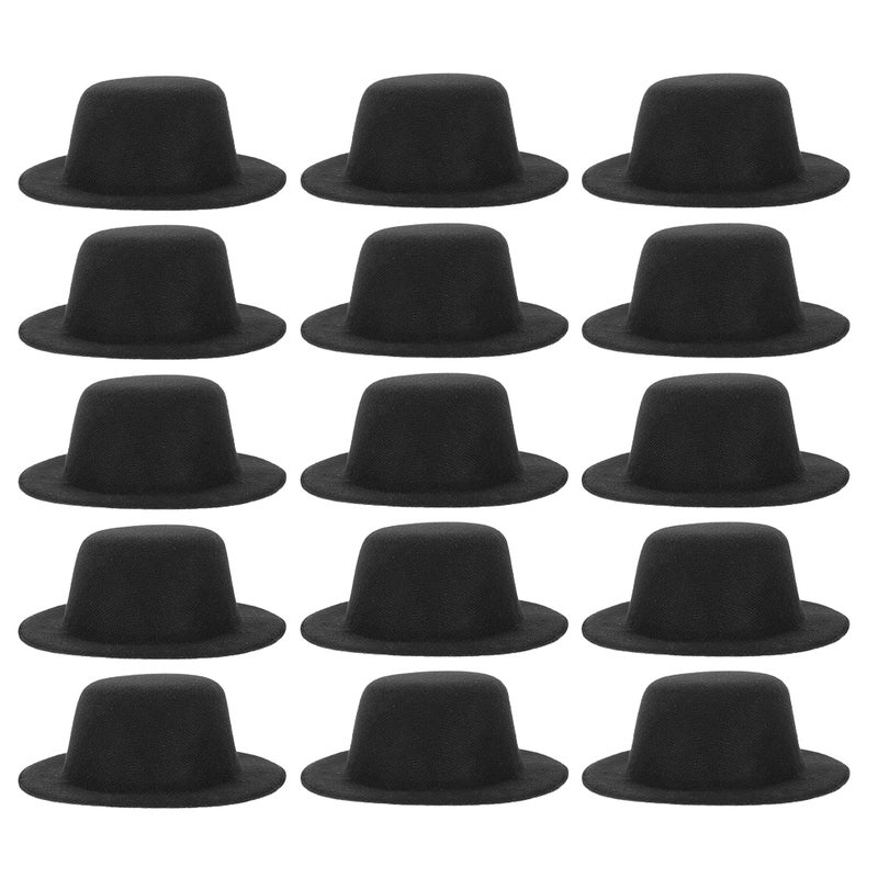 20pcs Mini Top Hat: Miniature Tiny Formal Hats Felt for Crafts Snowman Bear Doll Toy Animals Accessories Party Ornaments Inner 4.5 cm - Image 5