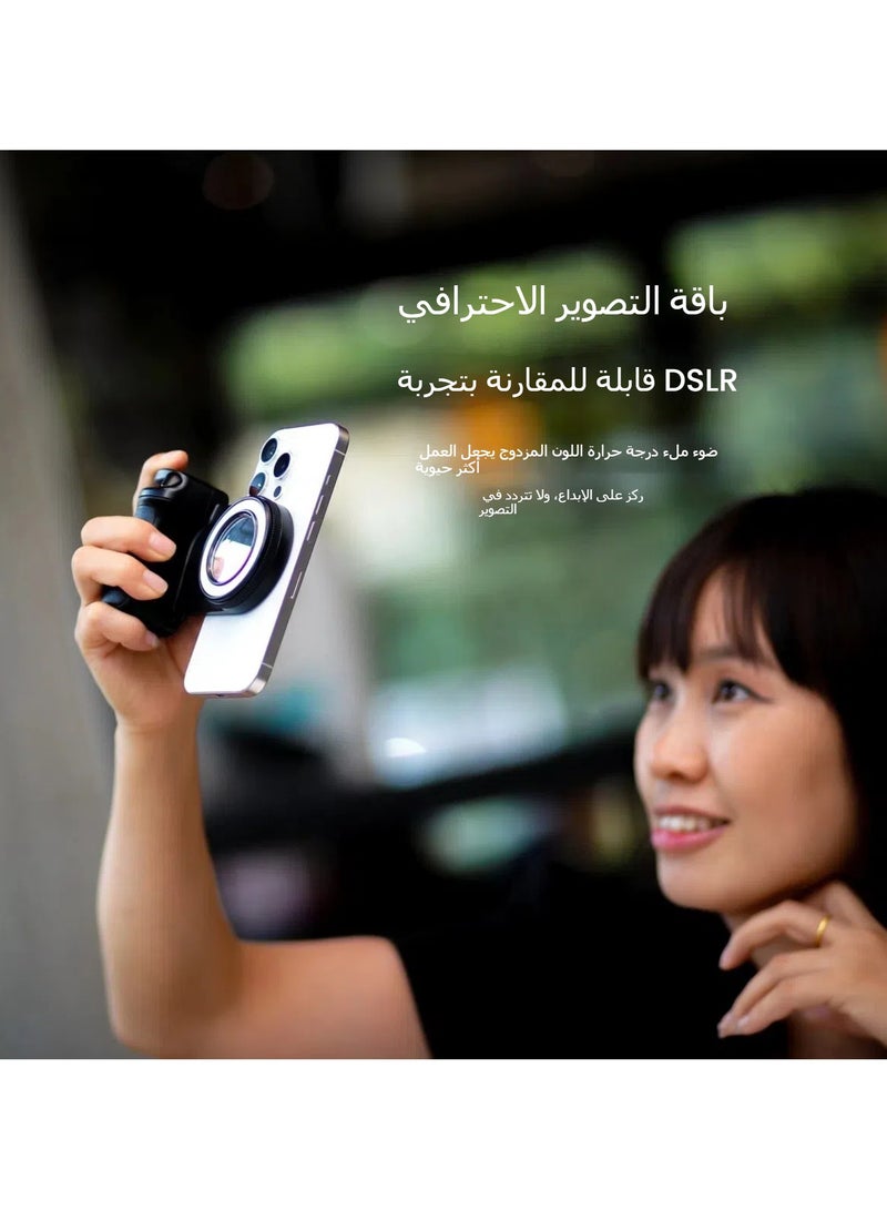 عام 2024 منتج جديد صورة ملء ضوء بلوتوث اللاسلكية صورة المعونة بث مباشر الهاتف المحمول سيلفي عصا المضادة للاهتزاز - Image 2