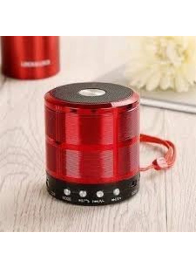 مكبر صوت صغير بتقنية البلوتوث WS-887 مع راديو FM وفتحة بطاقة ذاكرة وفتحة محرك أقراص USB ووضع إدخال AUX (ألوان متعددة) - Image 5