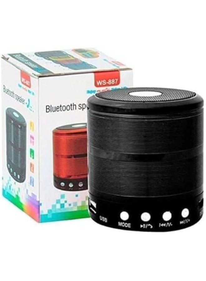 مكبر صوت صغير بتقنية البلوتوث WS-887 مع راديو FM وفتحة بطاقة ذاكرة وفتحة محرك أقراص USB ووضع إدخال AUX (ألوان متعددة) - Image 1