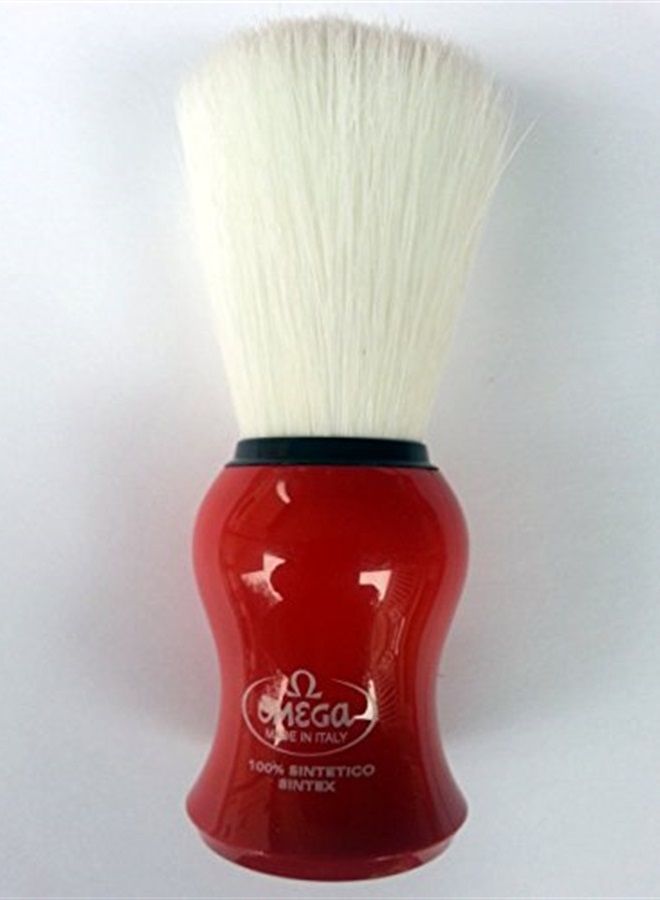 Omega فرشاة حلاقة # 90065 سينتيكس 100% صناعي أحمر