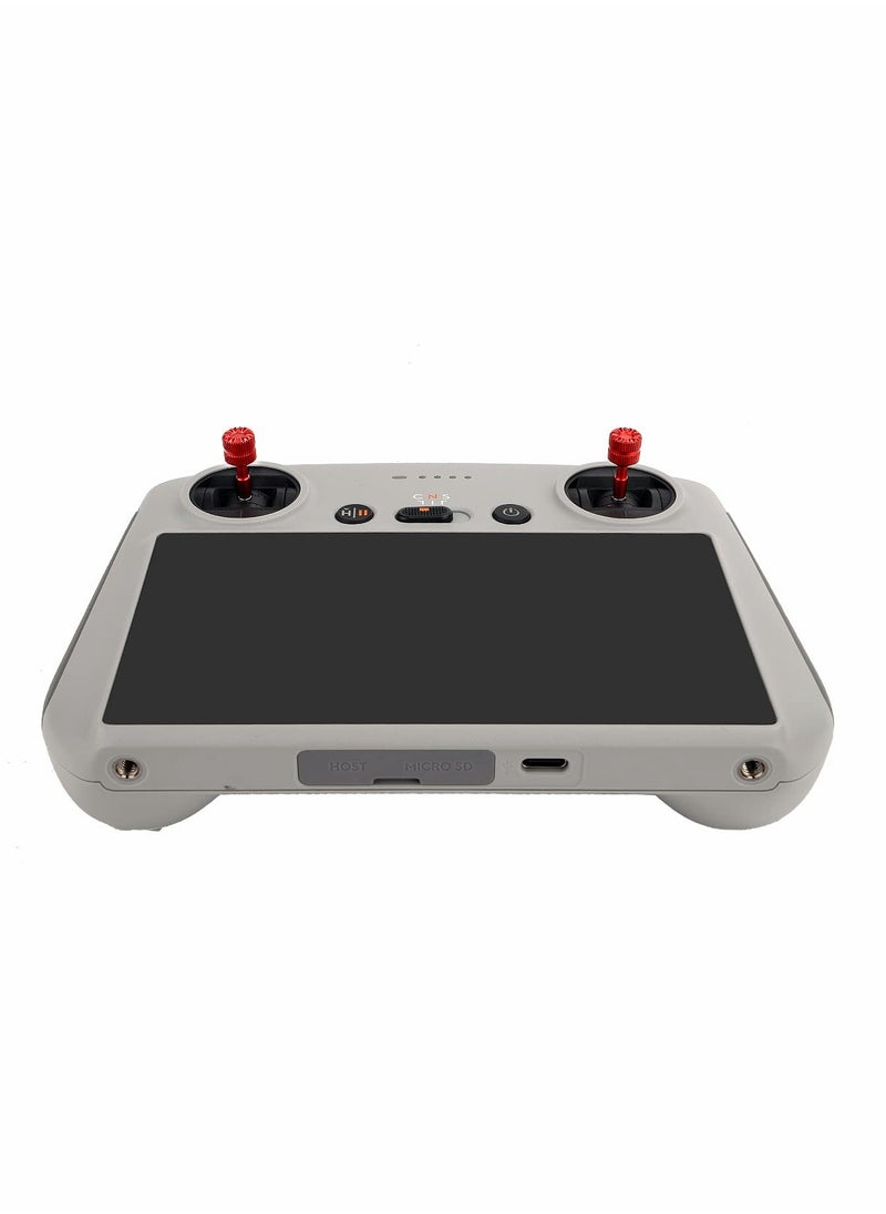 KASTWAVE عصا التحكم عن بُعد الصغيرة 3 برو لـ DJI RC، قناديل تحكم من سبائك الألمنيوم، ملصقات Thumb Stick/Joystick/Rocker بديلة، لملحقات DJI Mini 3 Pro (أحمر)  - Image 5