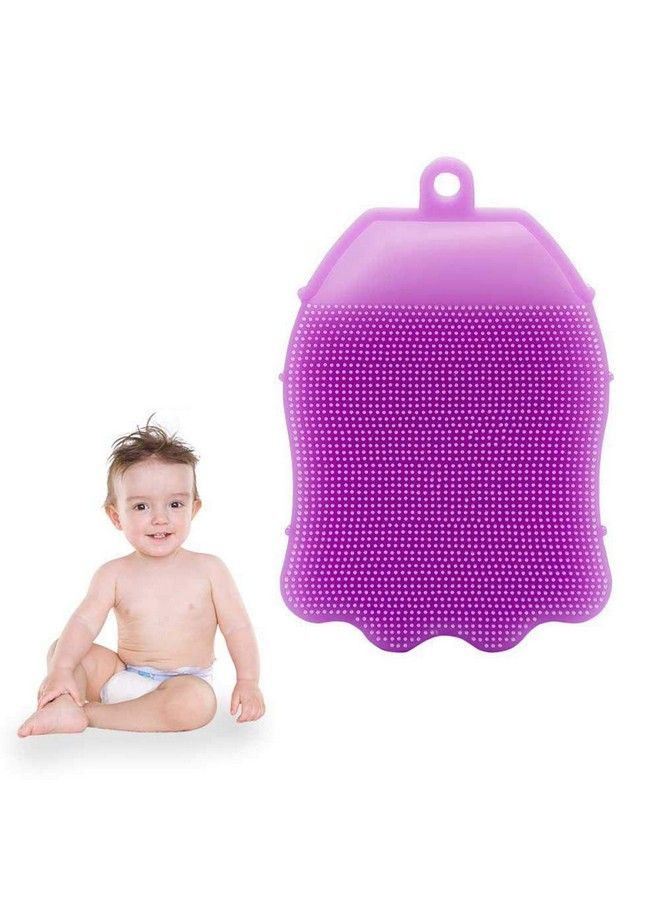 Bhavyam Silicone Bath Brush Body Scrubber Bath Glove Anti Cellulite Shower Brush Scrub For Baby (Small/Multi Colour) - Image 1