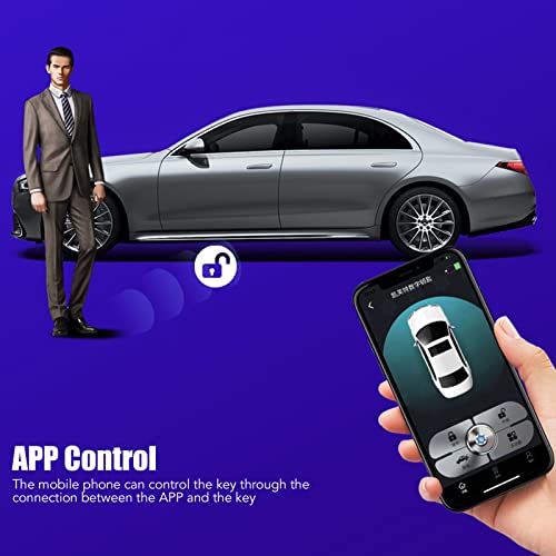 Naroote Smart Car Key, Smart Remote Car Key with LCD Screen 100 Days Long Standby Time All in One Keyless Entry Auto Lock Unlock for All with One Button Start (Black) - Image 2