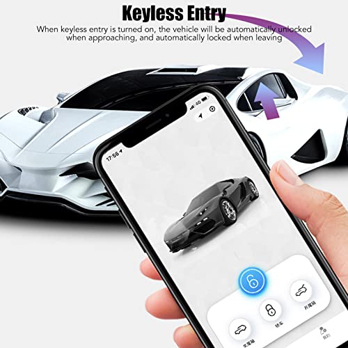 Naroote Smart Car Key, Smart Remote Car Key with LCD Screen 100 Days Long Standby Time All in One Keyless Entry Auto Lock Unlock for All with One Button Start (Black) - Image 3