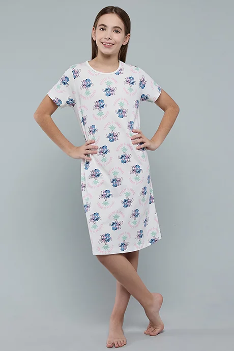 أر أند بي 2 Pack Stitch Print Nightdresses