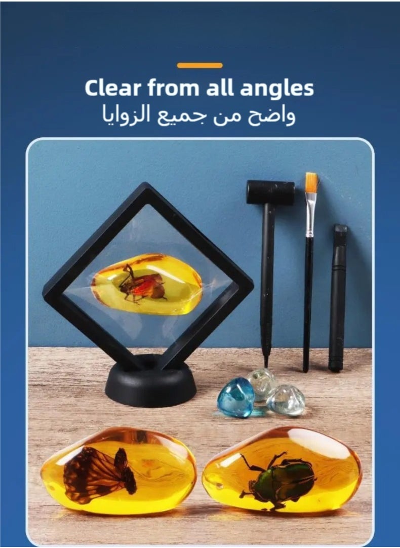 CALL PLAY Gemstone Dig Kit – Dig Up Real Amber Fossil , Science Kit for Kids, Gem Digging Kit, Gift for Girls and Boys, Mining Kit, Rock Collection  - Image 2