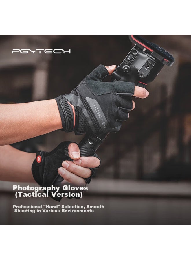 Pgytech Photography Gloves, Cycling Fingerless Gloves, Outdoor Protective Gloves, Fingerless Anti-Slip Wear-Resistant Fishing Gloves, Breathable Sweat-Absorbing, Spring And Autumn Season, Tactical Version, Size L - Image 3