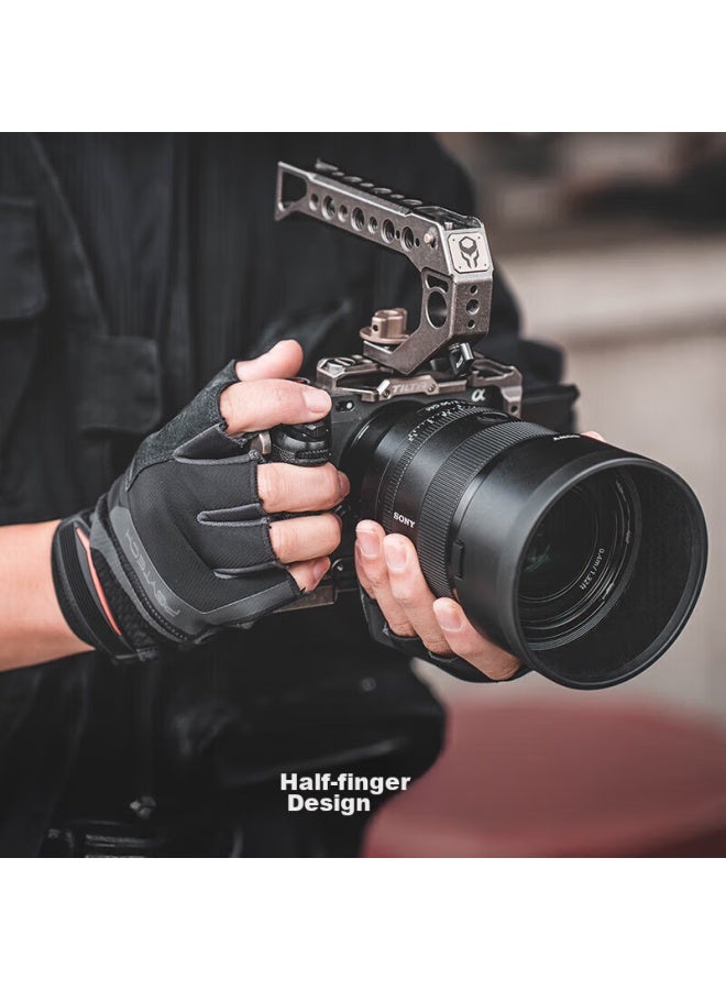 Pgytech Photography Gloves, Cycling Fingerless Gloves, Outdoor Protective Gloves, Fingerless Anti-Slip Wear-Resistant Fishing Gloves, Breathable Sweat-Absorbing, Spring And Autumn Season, Tactical Version, Size L - Image 2